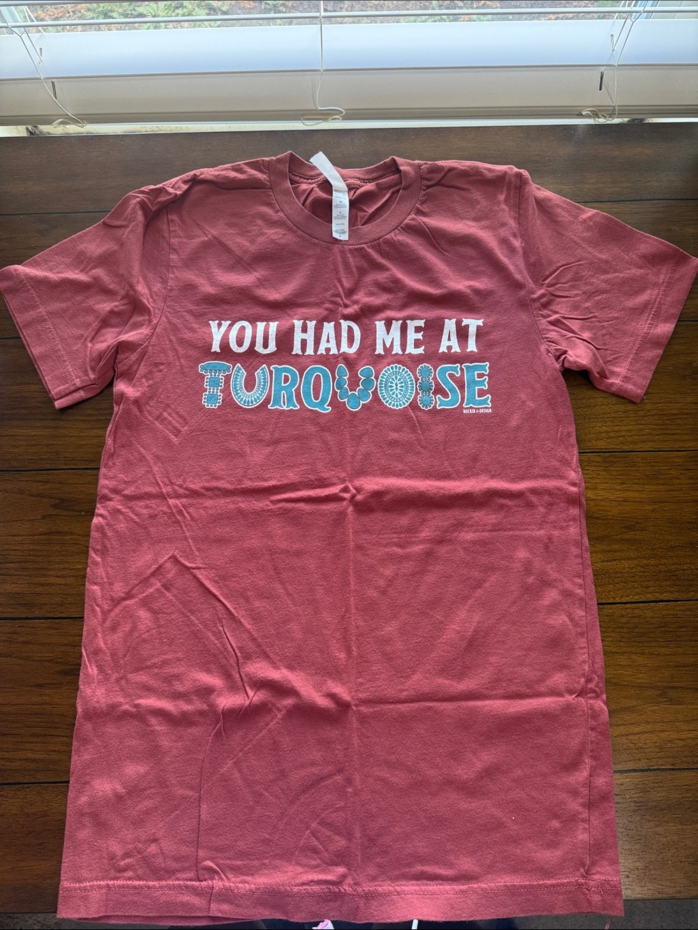 'You Had Me At Turquoise' Graphic Tee - Red